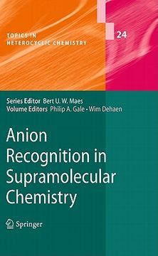 portada anion recognition in supramolecular chemistry (en Inglés)