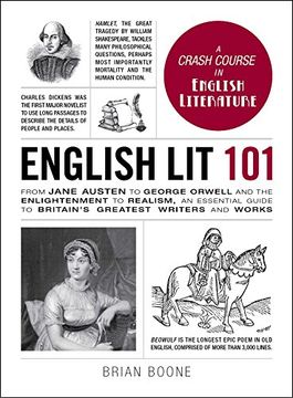 portada English Lit 101: From Jane Austen to George Orwell and the Enlightenment to Realism, an essential guide to Britain's greatest writers and works (Adams 101) (en Inglés)