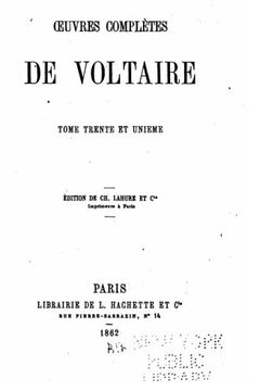 portada Oeuvres Complètes de Voltaire - Tome Xxxi (in French)