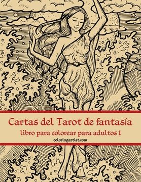 portada Cartas del Tarot de fantasía libro para colorear para adultos 1