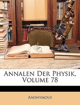 portada annalen der physik, volume 78 (en Inglés)