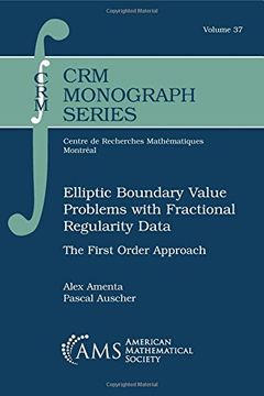 portada Elliptic Boundary Value Problems With Fractional Regularity Data: The First Order Approach (Crm Monograph Series) (en Inglés)