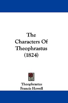 portada the characters of theophrastus (1824)