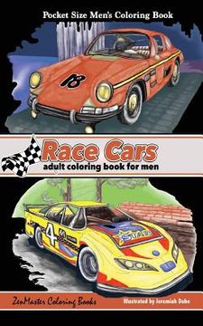 portada Pocket Size Men's Coloring Book: Race Cars Coloring Book for Men (en Inglés)
