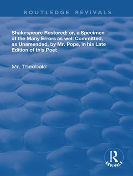 portada Shakespeare Restored (in English)