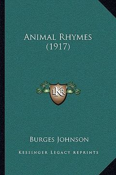 portada animal rhymes (1917) (en Inglés)