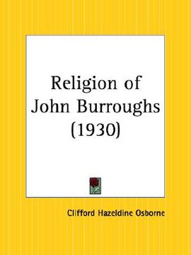 portada religion of john burroughs (in English)