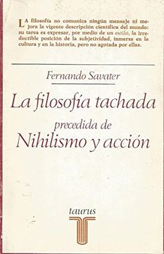 portada La Filosofía Tachada: Precedida De Nihilismo Y Acción (ensayistas ; 85) (spanish Edition)