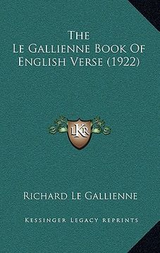 portada the le gallienne book of english verse (1922)
