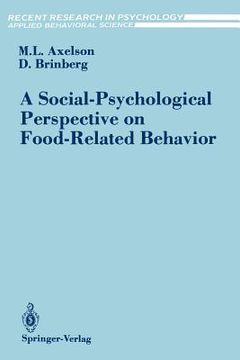 portada a social-psychological perspective on food-related behavior (en Inglés)