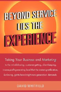 portada beyond service lies the experience (en Inglés)