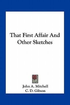 portada that first affair and other sketches (en Inglés)