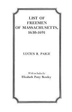 portada list of freemen of massachusetts, 1630-1691 (en Inglés)
