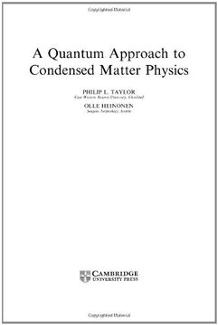 portada A Quantum Approach to Condensed Matter Physics (en Inglés)