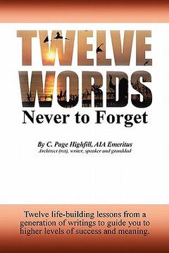 portada twelve words never to forget (en Inglés)