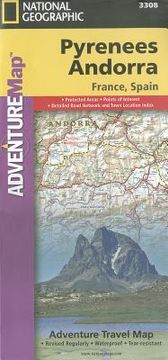 portada pyrenees andorra adventure travel map: france, spain (en Inglés)