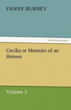portada cecilia or memoirs of an heiress (en Inglés)