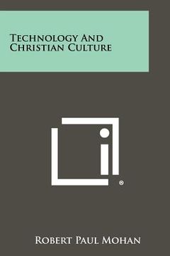 portada technology and christian culture (en Inglés)