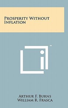 portada prosperity without inflation (en Inglés)