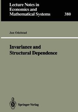 portada invariance and structural dependence (en Inglés)