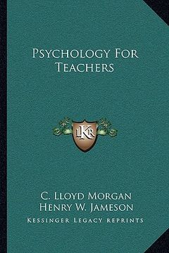 portada psychology for teachers (en Inglés)