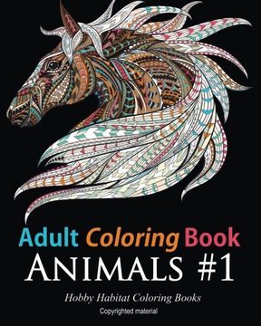 portada Adult Coloring Books: Animals: 45 Stress Relieving Animal Coloring Designs (Stress Relief Coloring Books) (Volume 2) (en Inglés)
