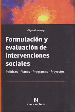 portada Formulación y Evaluación de Intervenciones Sociales. Políticas-Planes-Programas-Proyectos