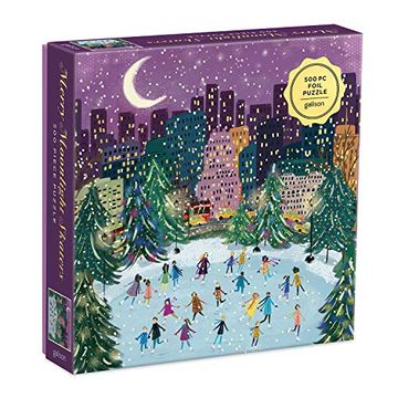 portada Merry Moonlight Skaters 500 Piece Foil Puzzle (in English)