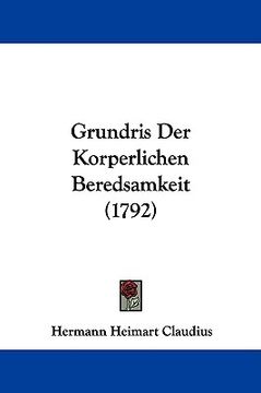 portada grundris der korperlichen beredsamkeit (1792) (en Inglés)