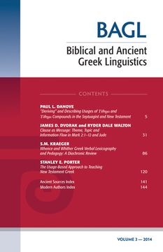 portada Biblical and Ancient Greek Linguistics, Volume 3