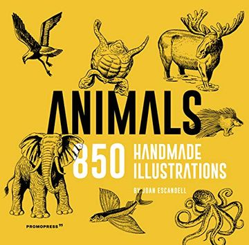 portada Animals - 850 Handmade Illustrations (en Inglés)