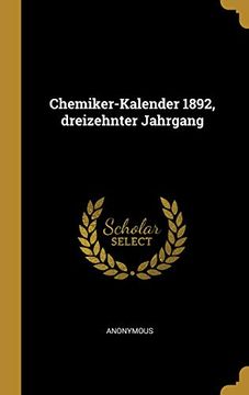 portada Chemiker-Kalender 1892, Dreizehnter Jahrgang 
