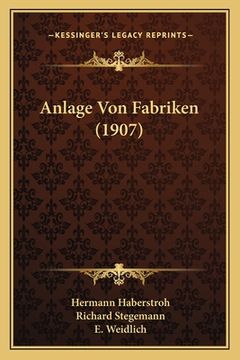 portada Anlage Von Fabriken (1907) (en Alemán)