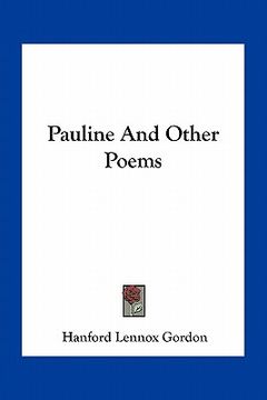 portada pauline and other poems