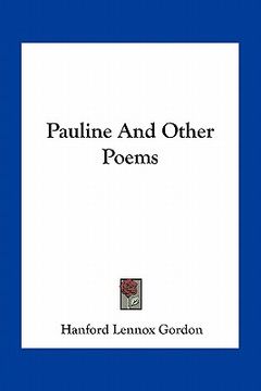 portada pauline and other poems (en Inglés)