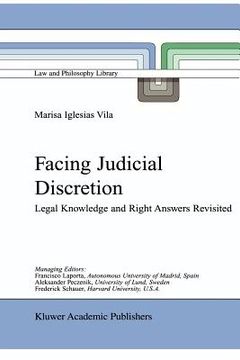 portada facing judicial discretion: legal knowledge and right answers revisited (en Inglés)