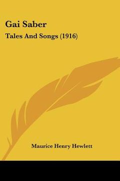 portada gai saber: tales and songs (1916) (in English)