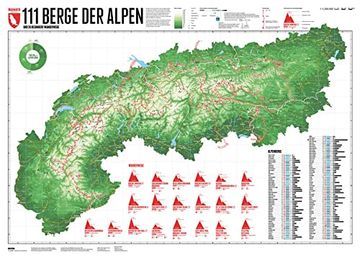 portada 111 Alpenberge 1: 1 200 000 (en Alemán)