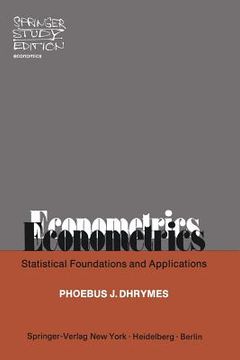 portada econometrics: statistical foundations and applications (en Inglés)