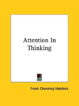 portada attention in thinking (en Inglés)