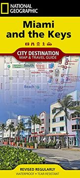 portada Miami and the Keys map (National Geographic Destination City Map) (en Inglés)