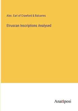 portada Etruscan Inscriptions Analysed (en Inglés)