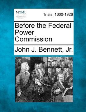 portada before the federal power commission (en Inglés)