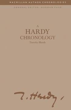 portada A Hardy Chronology (en Inglés)
