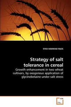 portada strategy of salt tolerance in cereal (en Inglés)