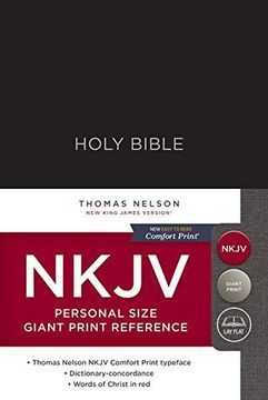 portada Nkjv, Reference Bible, Personal Size Giant Print, Hardcover, Black, red Letter Edition, Comfort Print (en Inglés)