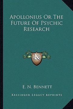 portada apollonius or the future of psychic research
