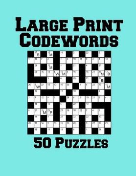 portada Large Print Codewords: 50 Puzzles (in English)