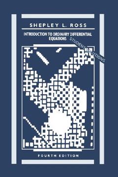 portada introduction to ordinary differential equations, student solutions manual (en Inglés)