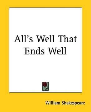 portada all's well that ends well (en Inglés)